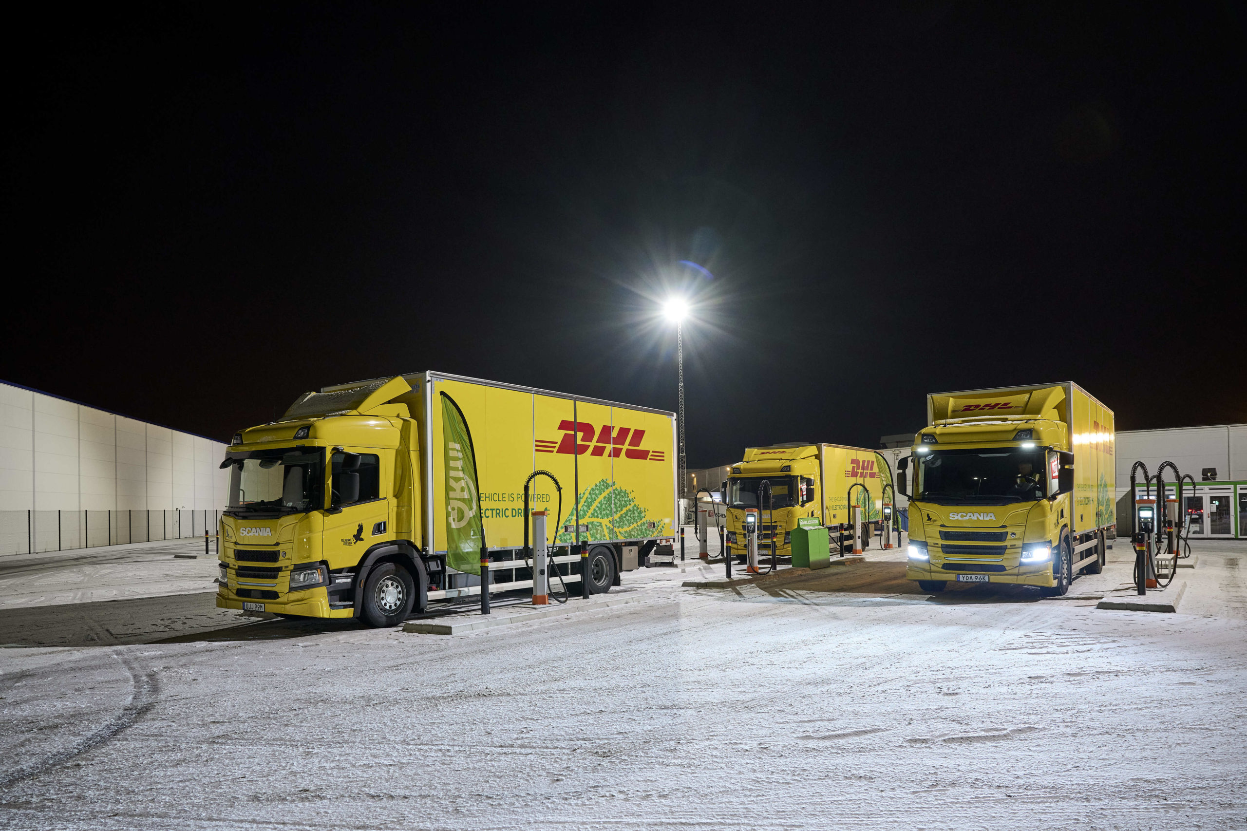 Kempower chargers at Falkenklev logistik electric truck charging station